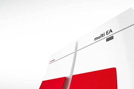 Time-consuming sample preparation is completely eliminated with the multi EA 5000, regardless of the combustion behavior of the sample matrix.
